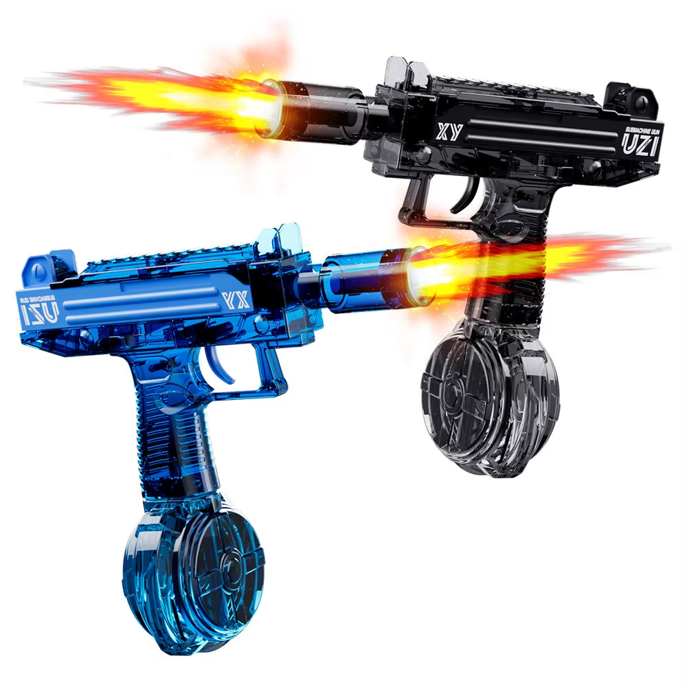 Electric Water Gun Toys with Light Sprays Flame Effect，Large Capacity, Super Strong Distance, Water Battle for Kids and Adults